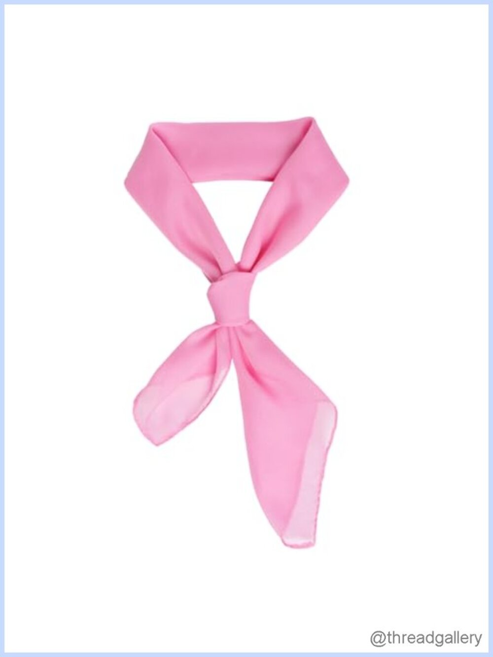 Chiffon Square Scarf Ribbon Neck Head Scarf 1950s Costume Accessory